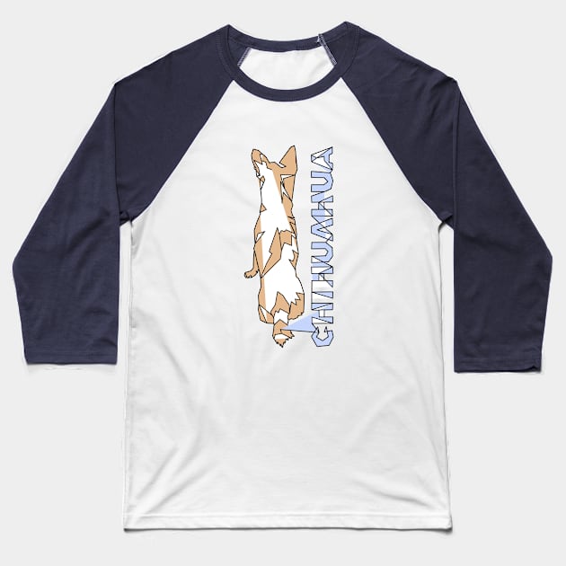 Geometric Chihuahua Baseball T-Shirt by Kikabreu